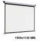 Pantalla de proyección mural nobo, 1500x1138 mm. blanco mate