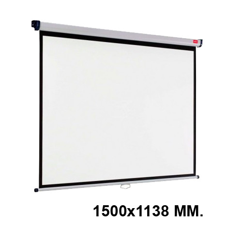 Pantalla de proyección mural nobo, 1500x1138 mm. blanco mate