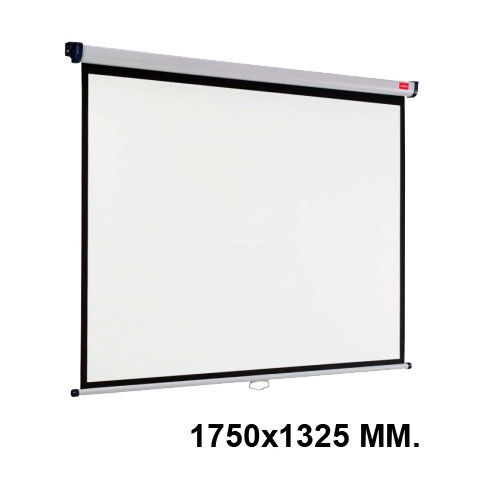 Pantalla de proyección mural nobo, 1750x1325 mm. blanco mate