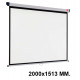 Pantalla de proyección mural nobo, 2000x1513 mm. blanco mate
