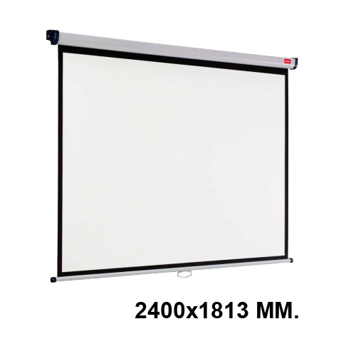 Pantalla de proyección mural nobo, 2400x1813 mm. blanco mate