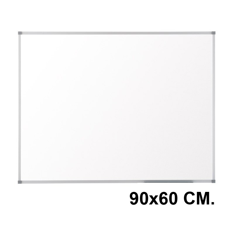 Pizarra de melamina blanca con marco de aluminio q-connect en formato 90x60  cm. - Papelería Javier Novoa, S.L.