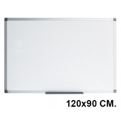Pizarra de acero magnético blanco con marco de aluminio nobo premium plus, 120x90 cm.