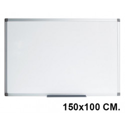 Pizarra de acero magnético blanco con marco de aluminio nobo premium plus, 150x100 cm.