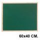 Pizarra verde con marco de madera de pino q-connect en formato 60x40 cm.