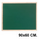 Pizarra verde con marco de madera de pino q-connect, 90x60 cm.