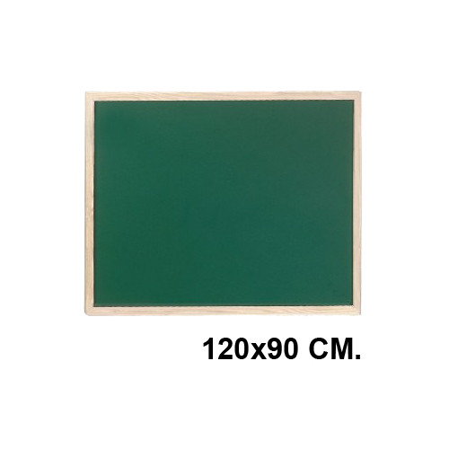 Pizarra verde con marco de madera de pino q-connect, 120x90 cm.