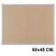 Tablero de corcho con marco de aluminio nobo premium plus, 60x45 cm.