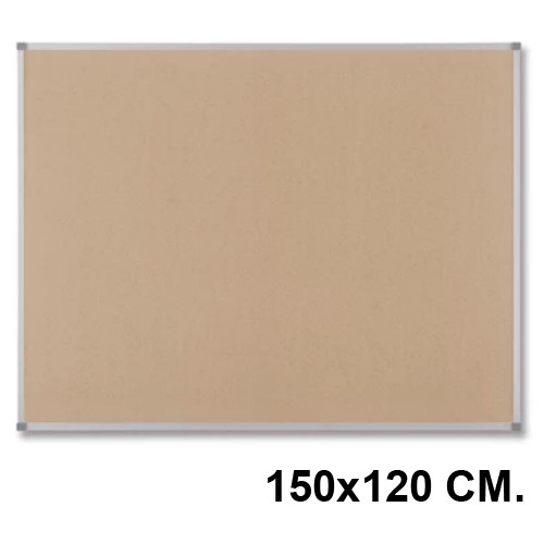 Tablero de corcho con marco de aluminio nobo premium plus, 150x120 cm.
