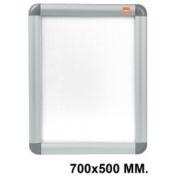 Porta pósters de pared con marco a presión nobo premium plus, 700x500 mm. plata