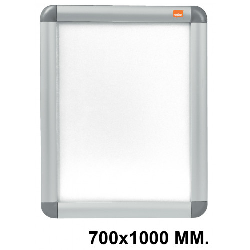 Porta pósters de pared con marco a presión nobo premium plus, 700x1000, plata