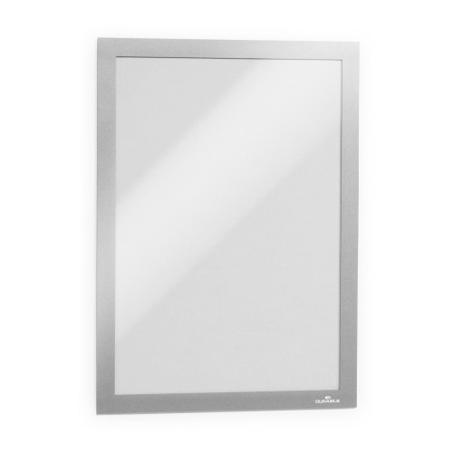 Marco informativo durable duraframe en formato din a-4, color plata, pack de 2 uds.