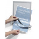 Marco informativo durable duraframe en formato din a-4, color plata, pack de 2 uds.