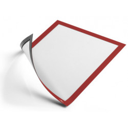 Marco informativo durable duraframe magnetic en formato din a-4, color rojo, pack de 5 uds.