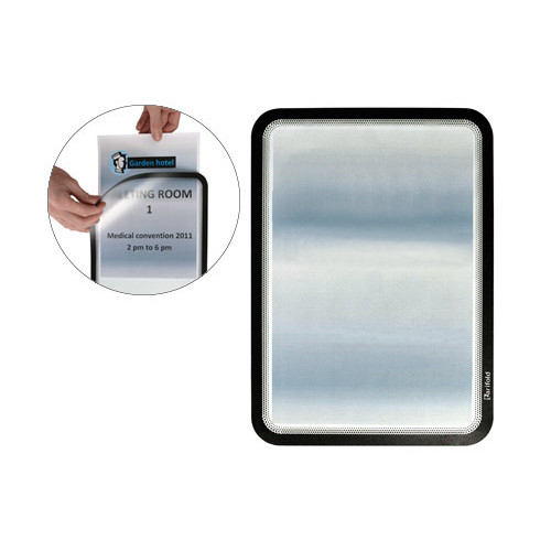 Marco informativo tarifold magneto adhesive en formato din a-4, color negro, pack de 2 uds.