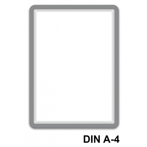Marco informativo tarifold magneto magnetic en formato din a-4, color plata, pack de 2 uds.