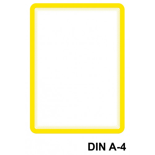 Marco informativo tarifold magneto magnetic en formato din a-4, color amarillo, pack de 2 uds.