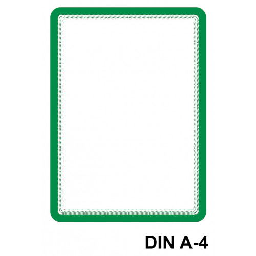 Marco informativo tarifold magneto magnetic en formato din a-4, color verde, pack de 2 uds.