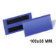 Funda magnética durable en formato 100x38 mm. color azul oscuro, pack de 50 uds.
