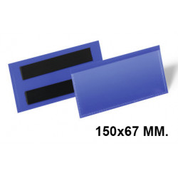 Funda magnética durable en formato 150x67 mm. color azul oscuro, pack de 50 uds.