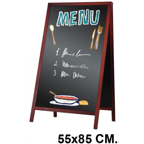 Pizarra caballete para hostelería liderpapel en formato 55x85 cm.