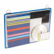 Funda en pvc con estuche rígido y 2 anillas metálicas cromadas tarifold en formato din a-4 horizontal color azul, pack de 5 uds.