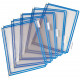 Funda en pvc con pivotes metálicos tarifold en formato din a-4 vertical, color azul, pack de 10 uds.