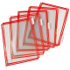 Funda en pvc con pivotes metálicos tarifold en formato din a-4 vertical, color rojo, pack de 10 uds.