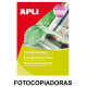 Transparencia en poliéster apta para fotocopiadoras apli, din a4, caja de 100 uds.
