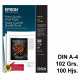 Papel ink-jet epson photo quality en formato din a-4 de 102 grs/m². caja de 100 hojas.