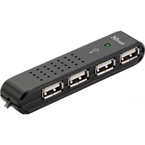 Hub mini trust 4 puertos usb 2.0.