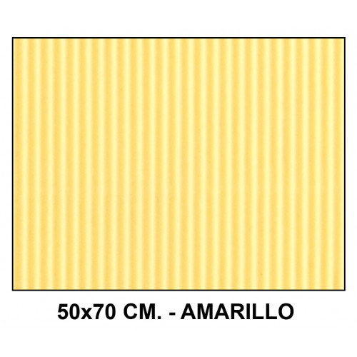 Cartón ondulado liderpapel, 50x70 cm. 320 grs/m². amarillo
