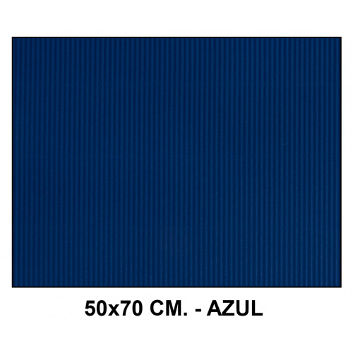 Cartón ondulado liderpapel en formato 50x70 cm. de 320 grs/m². color azul.