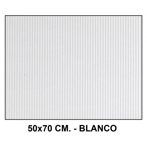 Cartón ondulado liderpapel, 50x70 cm. 320 grs/m². blanco