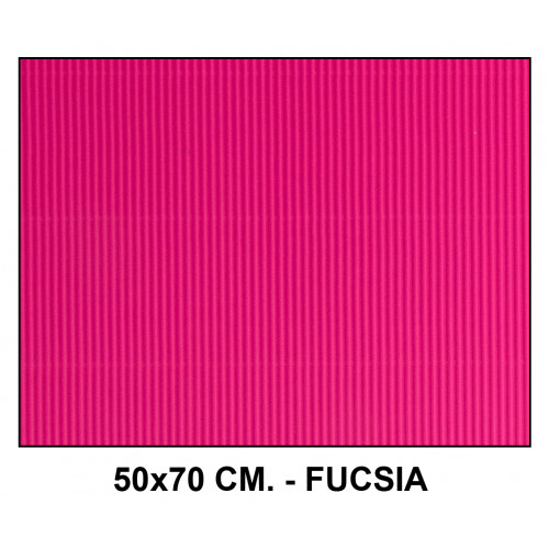 Cartón ondulado liderpapel, 50x70 cm. 320 grs/m². fucsia