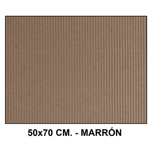 Cartón ondulado liderpapel, 50x70 cm. 320 grs/m². marrón