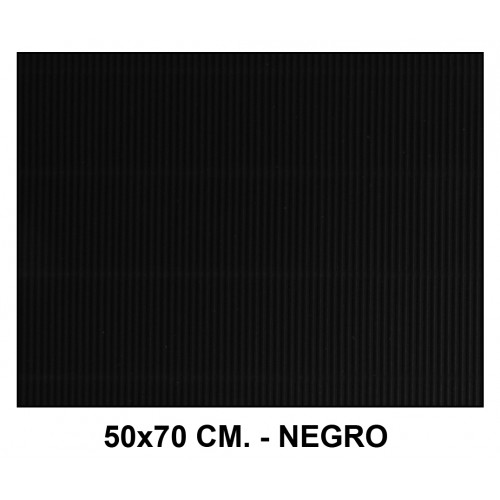 Cartón ondulado liderpapel, 50x70 cm. 320 grs/m². negro