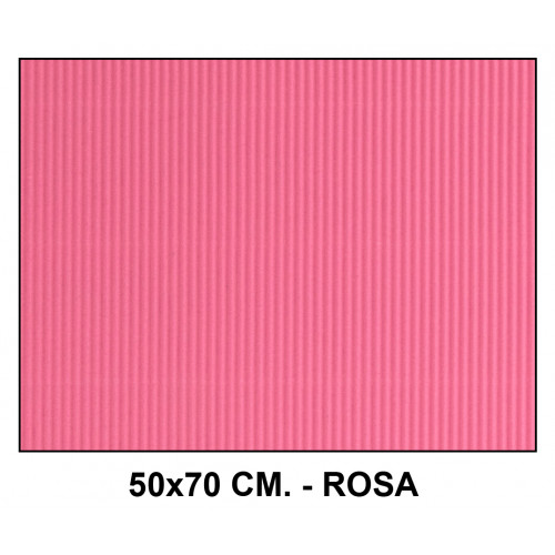 Cartón ondulado liderpapel, 50x70 cm. 320 grs/m². rosa