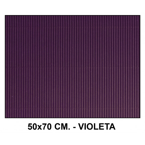 Cartón ondulado liderpapel en formato 50x70 cm. de 320 grs/m². color violeta.