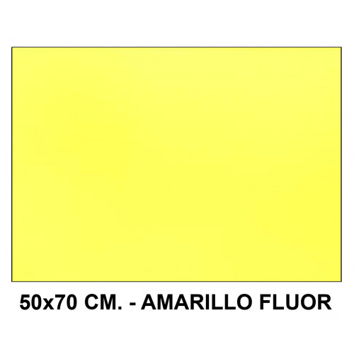 Goma eva liderpapel, 50x70 cm. 60 grs/m². amarillo flúor