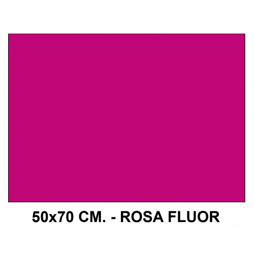 Goma eva liderpapel, 50x70 cm. 60 grs/m². rosa flúor