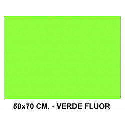 Goma eva liderpapel, 50x70 cm. 60 grs/m². verde flúor