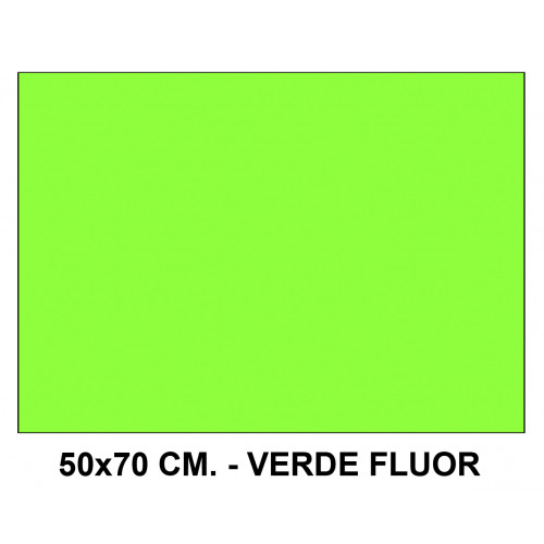 Goma eva liderpapel, 50x70 cm. 60 grs/m². verde flúor