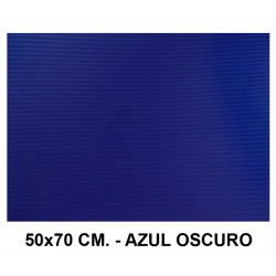 Goma eva ondulada liderpapel en formato 50x70 cm. de 60 grs/m². color azul oscuro.
