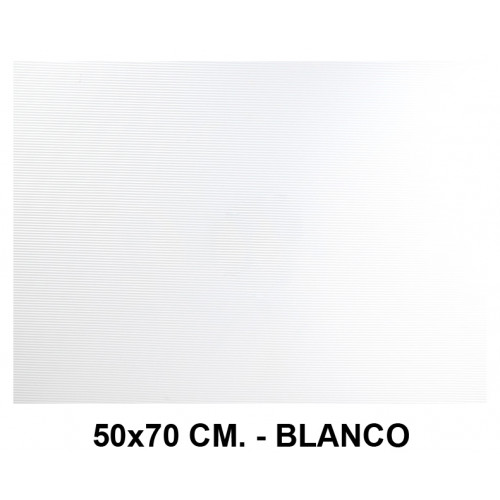 Goma eva ondulada liderpapel en formato 50x70 cm. de 60 grs/m². color blanco.