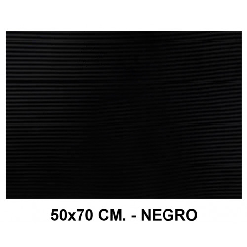 Goma eva ondulada liderpapel en formato 50x70 cm. de 60 grs/m². color negro.