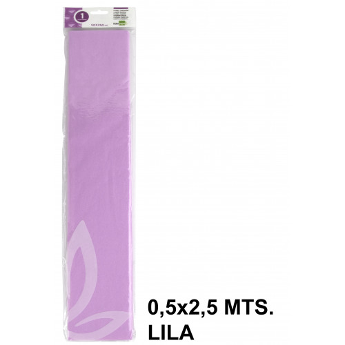 Papel crespón o pinocho de 0,5x2,5 mts. en color lila.