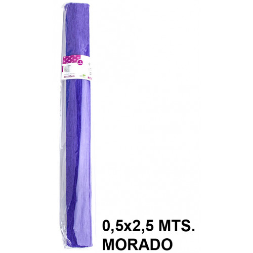Papel crespón / pinocho liderpapel, 0,5x2,5 mts. 85 grs/m². morado