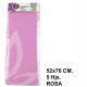 Papel seda liderpapel, 52x76 cm. 18 grs/m². rosa, bolsa de 5 hojas