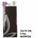 Papel seda liderpapel, 52x76 cm. 18 grs/m². marrón, bolsa de 5 hojas